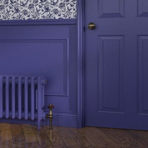 CI-RK460-LG-112-MAMBO - Rook Purple 2 Column Victorian Cast Iron Radiator H460mm x W216mm