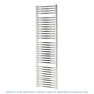AP-ASC6W1700 - Apollo Napoli Straight Chrome Towel Radiator H1700mm X W600mm