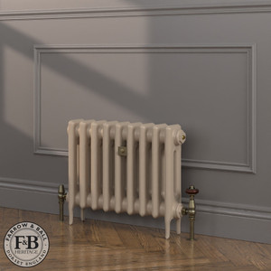 CI-RK460-NEU-FB-LS04 - Rook Neutral 2 Column Victorian Cast Iron Radiator H460mm x W216mm