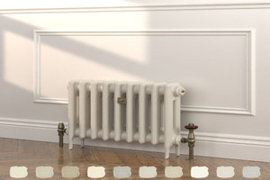 CI-RK460-NEU-TH - Rook Neutral 2 Column Victorian Cast Iron Radiator H460mm x W216mm