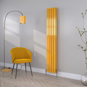 HE-1800-295D-RAL-1023-TRAFFIC-YELLOW-GLOSS-LS00 - Helios Colour Vertical Double Radiator H1800mm X W295mm