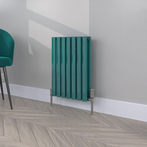 HE-550-413D-RAL-5021-WATER-BLUE-GLOSS-LS00 - Helios Colour Horizontal Double Radiator H550mm X W413mm