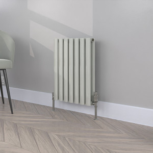 HE-550-413D-RAL-9018-PAPYRUS-WHITE-GLOSS-LS00 - Helios Colour Horizontal Double Radiator H550mm X W413mm