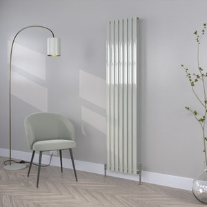HE-1800-413S-RAL-9018-PAPYRUS-WHITE-GLOSS-LS00 - Helios Colour Vertical Single Radiator H1800mm X W413mm