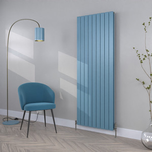 FL-1800X680D-RAL-5024-PASTEL-BLUE-SATIN-MATT-LS00 - Flux Colour Vertical Double Radiator H1800mm X W680mm