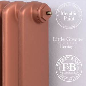 CI-MR-MET-COPPER-CU00 - Minster 1 Column Electric Cast Iron Radiator H440mm x W548mm