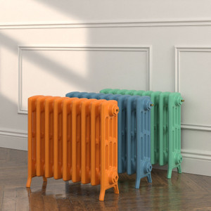 CI-NE475-4-D-005-006 - Georgian 4 Column Electric Cast Iron Radiator H505mm x W573mm