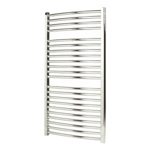 AP-ACC5W1100 - Apollo Napoli Curved Chrome Towel Radiator H1100mm X W500mm