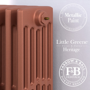 CI-NE-6-MET-COPPER-CU00 - Georgian 6 Column Electric Cast Iron Radiator H505mm x W512mm