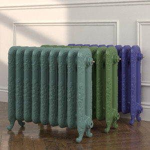 CI-BO590-LG-280-PLEAT-297-HOPPER-112-MAMBO-LS00 - Boleyn 2 Column Electric Cast Iron Radiator H590mm x W595mm