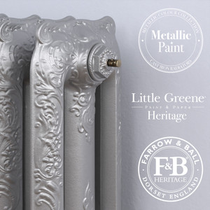 CI-RO-MET-SILVER-CU00 - Rochester 3 Column Electric Cast Iron Radiator H470mm x W662mm