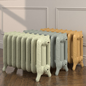 CI-RO470-FB-032-COOKING-APPLE-025-PIGEON-066-INDIA-YELLOW-LS00 - Rochester 3 Column Electric Cast Iron Radiator H470mm x W662mm