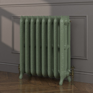 CI-RO765-FB-CALKE-GREEN-034-LS00 - Rochester 3 Column Electric Cast Iron Radiator H765mm x W662mm