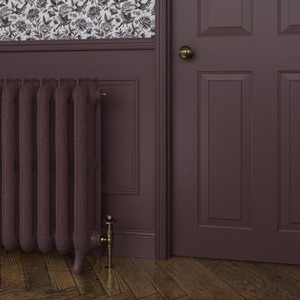 CI-RO765-FB-BRINJAL-222-LS01 - Rochester 3 Column Electric Cast Iron Radiator H765mm x W662mm