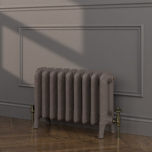 CI-CH460-FARROW-BALL-HERITAGE-PAINT-FINISH-LONDON-CLAY-244-LS00 - Chester 2 Column Electric Cast Iron Radiator H460mm x W523mm