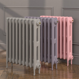 CI-RK660-FB-LS00 - Rook 2 Column Victorian Electric Cast Iron Radiator H660mm x W523mm