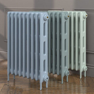 CI-RK760-FB-LS00 - Rook 2 Column Victorian Electric Cast Iron Radiator H760mm x W527mm