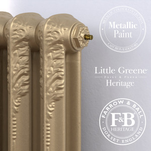 CI-WN-PALE-GOLD-PAINT-CU00 - Winchester 2 Column Electric Cast Iron Radiator H540mm x W651mm