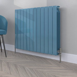ALT-757-RAL-5024-PASTEL-BLUE-GLOSS-LS00 - Altherma Aluminium Horizontal Radiator - Heat Pump Ready - Custom Colour - H757mm X W1140mm