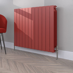 ALT-757-RAL-3000-FLAME-RED-SATIN-MATT-LS00 - Altherma Aluminium Horizontal Radiator - Heat Pump Ready - Custom Colour - H757mm X W1300mm