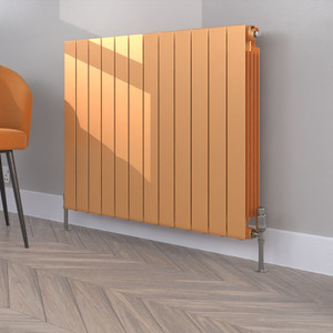 ALT-757-ANTIQUE-GOLD-SATIN-MATT-LS00 - Altherma Aluminium Horizontal Radiator - Heat Pump Ready - Custom Colour - H757mm X W660mm