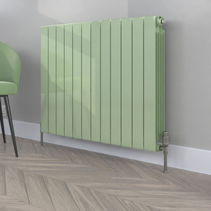 ALT-757-RAL-6019-PASTEL-GREEN-GLOSS-LS00 - Altherma Aluminium Horizontal Radiator - Heat Pump Ready - Custom Colour - H757mm X W660mm