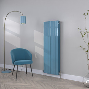 ALT-1466-RAL-5024-PASTEL-BLUE-GLOSS-LS00 - Altherma Aluminium Vertical Radiator - Heat Pump Ready - Custom Colour  - H1466mm X W260mm