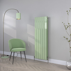 ALT-1466-RAL-6019-PASTEL-GREEN-GLOSS-LS00 - Altherma Aluminium Vertical Radiator - Heat Pump Ready - Custom Colour  - H1466mm X W260mm