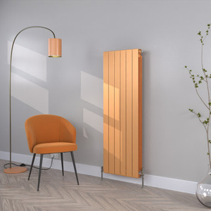ALT-1466-ANTIQUE-GOLD-SATIN-MATT-LS00 - Altherma Aluminium Vertical Radiator - Heat Pump Ready - Custom Colour  - H1466mm X W500mm