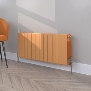 ALT-407-ANTIQUE-GOLD-SATIN-MATT-LS00 - Altherma Aluminium Horizontal Radiator - Heat Pump Ready - Custom Colour - H407mm X W260mm