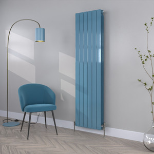 ALT-1866-RAL-5024-PASTEL-BLUE-GLOSS-LS00 - Altherma Aluminium Vertical Radiator - Heat Pump Ready - Custom Colour  - H1866mm X W420mm
