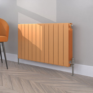 ALT-557-ANTIQUE-GOLD-SATIN-MATT-LS00 - Altherma Aluminium Horizontal Radiator - Heat Pump Ready - Custom Colour - H557mm X W1140mm