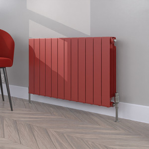 ALT-557-RAL-3000-FLAME-RED-SATIN-MATT-LS00 - Altherma Aluminium Horizontal Radiator - Heat Pump Ready - Custom Colour - H557mm X W1540mm