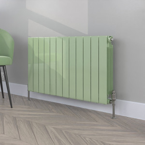 ALT-557-RAL-6019-PASTEL-GREEN-GLOSS-LS00 - Altherma Aluminium Horizontal Radiator - Heat Pump Ready - Custom Colour - H557mm X W340mm