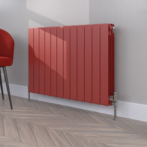 ALT-657-RAL-3000-FLAME-RED-SATIN-MATT-LS00 - Altherma Aluminium Horizontal Radiator - Heat Pump Ready - Custom Colour - H657mm X W500mm