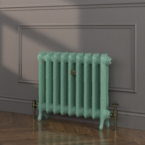 CI-LU560-FARROW-BALL-HERITAGE-PAINT-FINISH-ARSENIC-214-LS00 - Lucien 2 Column Electric Cast Iron Radiator H560mm x W595mm