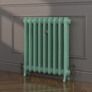 CI-LU760-FARROW-BALL-HERITAGE-PAINT-FINISH-ARSENIC-214-LS00 - Lucien 2 Column Electric Cast Iron Radiator H760mm x W598mm