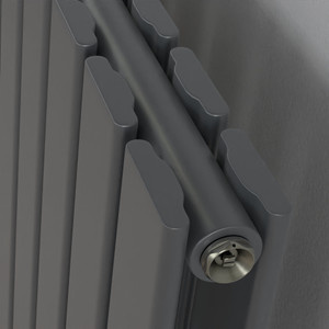 HT-600D-ANTHRACITE-RAL-7016-CU00 - Hilton Anthracite Double Vertical Designer Radiator H1600 x W560