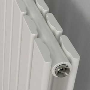 HT-600D-WHITE-RAL-9016-CU00 - Hilton White Double Vertical Designer Radiator H1600 x W490