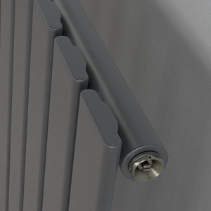 HT-600S-ANTHRACITE-RAL-7016-CU00 - Hilton Anthracite Single Vertical Designer Radiator H1800 x W490