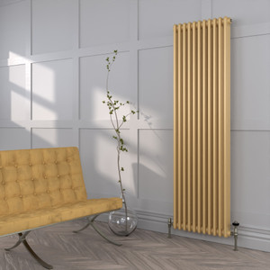 HR3-1800-FARROW-BALL-HERITAGE-PAINT-FINISH-051-SUDBURY-YELLOW-DURABLE-MATT-LS00 - Heritage Colour 3 Column Vertical Radiator H1800mm X W300mm