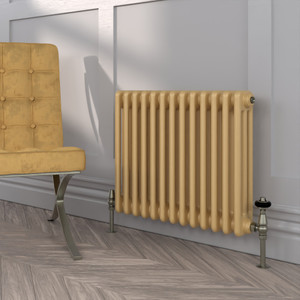 HR3-500-FARROW-BALL-HERITAGE-PAINT-FINISH-051-SUDBURY-YELLOW-DURABLE-MATT-LS00 - Heritage Colour 3 Column Radiator H500 x 484mm
