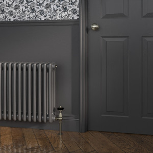 HR3-500-ESG-FB-057-OFF-BLACK-LS01 - Heritage Colour 3 Column Radiator H500mm x W484mm