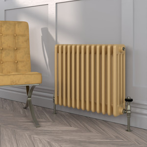 HR4-500-FARROW-BALL-HERITAGE-PAINT-FINISH-051-SUDBURY-YELLOW-DURABLE-MATT-LS00 - Heritage Colour 4 Column Radiator H500mm X W622mm