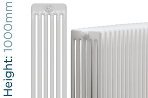 DQ-MD6-1000-W-TH - DQ Modus White 6 Column Vertical Radiator H1000mm x W162mm