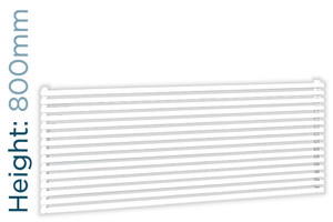 DQ-VUL-800-HSW-TH - DQ Vulcano Horizontal Single Radiator H800mm X W571mm White