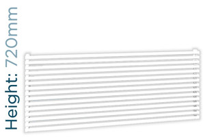 DQ-VUL-720-HDW-TH - DQ Vulcano Horizontal Double Radiator H720mm X W571mm White