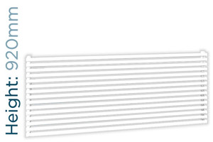 DQ-VUL-920-HDW-TH - DQ Vulcano Horizontal Double Radiator H920mm X W571mm White