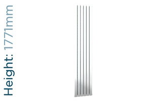 DQ-TOR-1771-SW-TH - DQ Tornado Vertical Single Radiator H1771mm X W231mm White