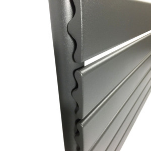 DQ-TOR-H-S-G-CU00 - DQ Tornado Horizontal Single Radiator H1056mm X W656mm Dark Grey